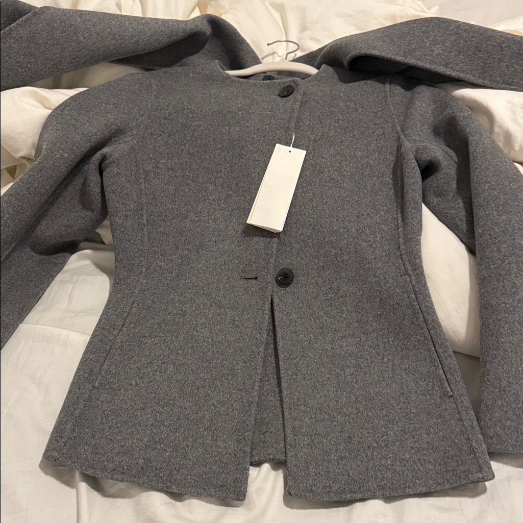 Nwt Arket Gray Women's Doubl Wool-Blend Blazer